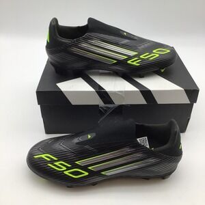 Adidas F50 League LL FG MG Football Soccer Cleats Black Neon JH7737 Size 6‎ New